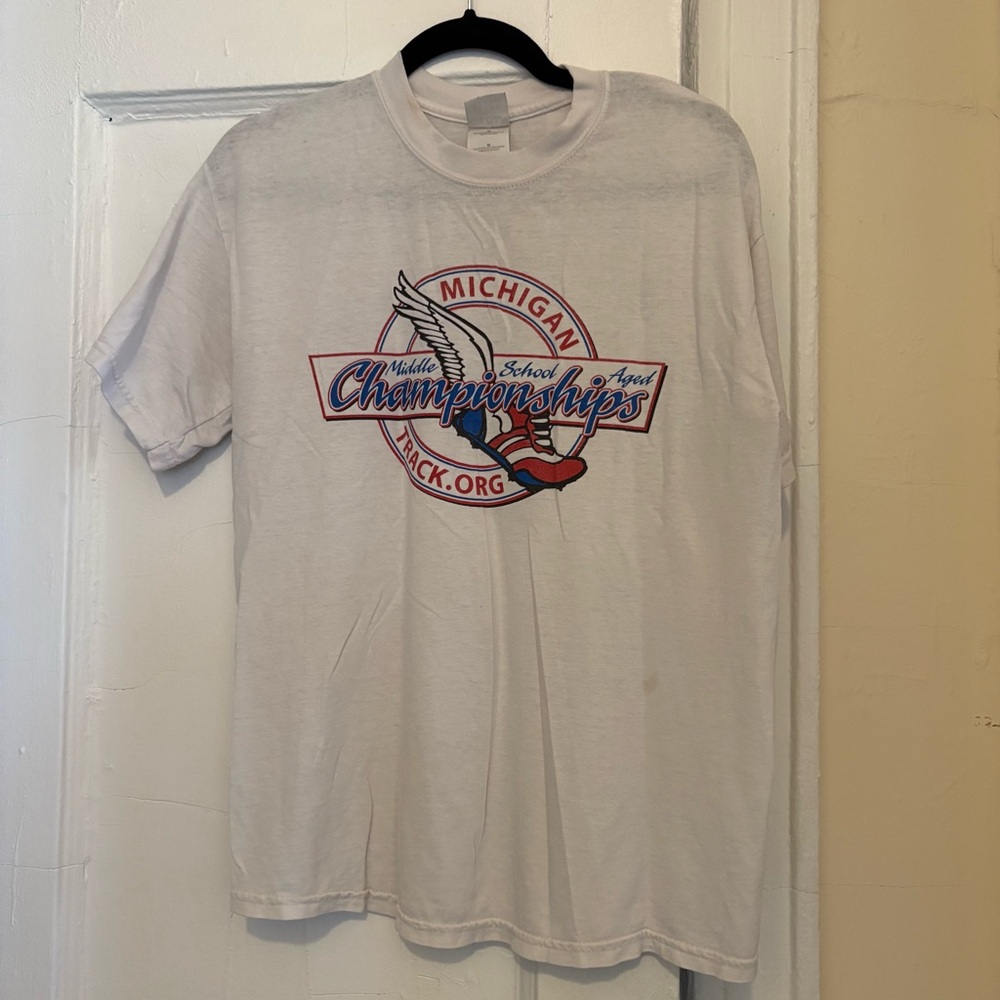 Gildan White Michigan Championships Graphic Tee